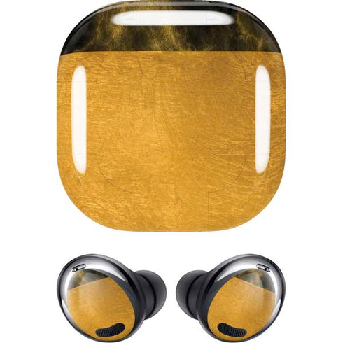 Black and Gold Split Marble Galaxy Buds Pro Skin